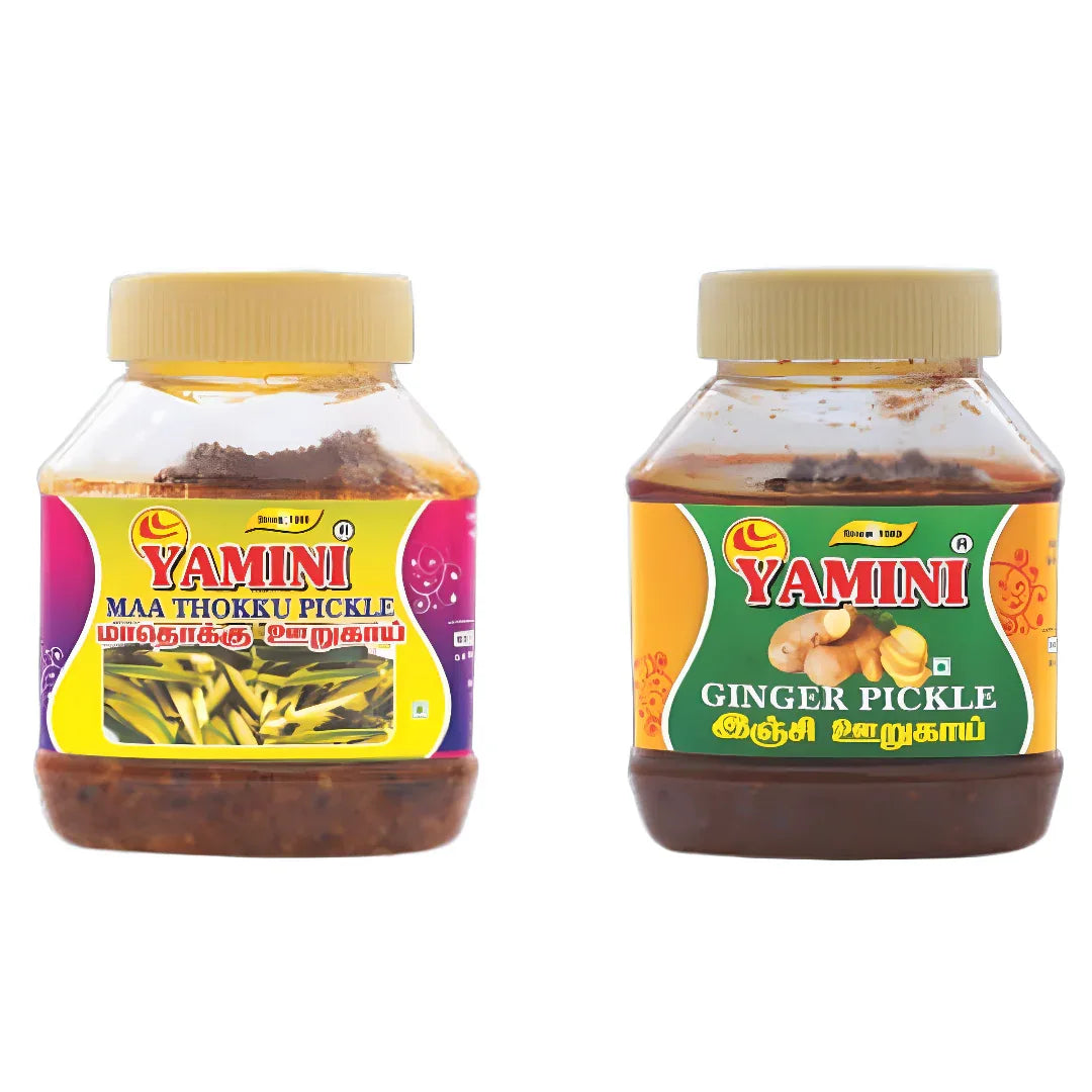 Yamini Foods Maa Thokku Orugai / Ginger Pickle / Orugai - 500 g (Pack of 2) - Orgoshops