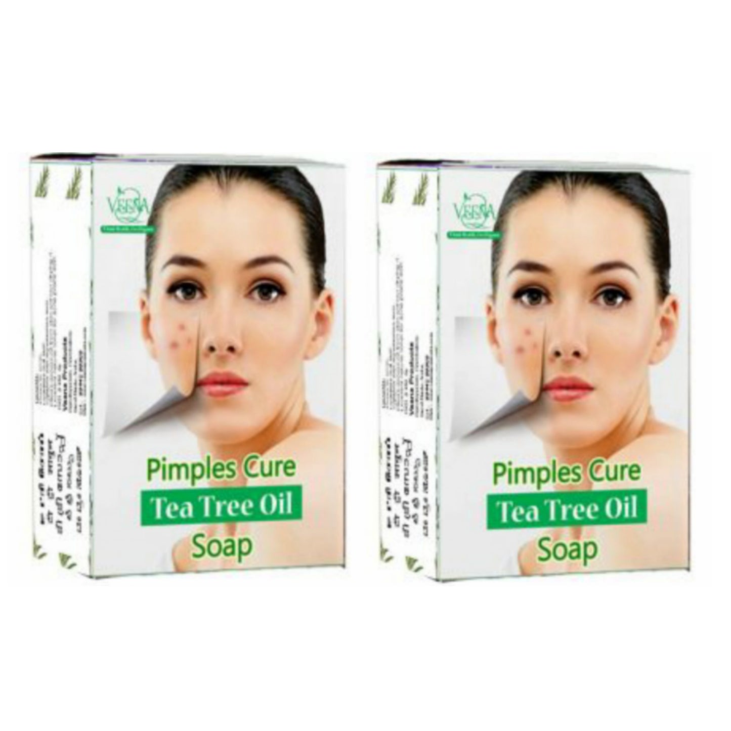 Veena Products Pimples Cure Tea Tree Oil Soap - 100g ( Pack of 2 )