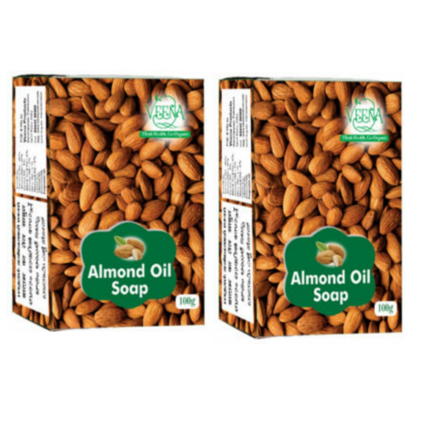 Veena Products Almond Soap - 100g ( Pack of 2 )