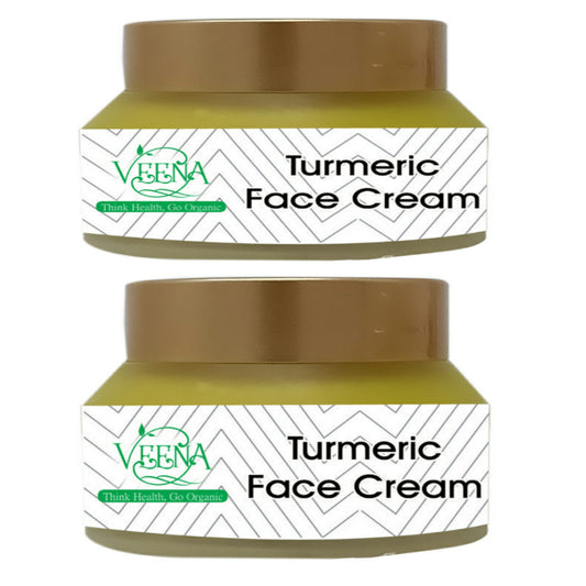 Veena Products Turmeric Face Cream - 50g ( Pack of 2 )