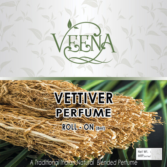 Veena Products Vetiver Perfume Roll on - 8 ml