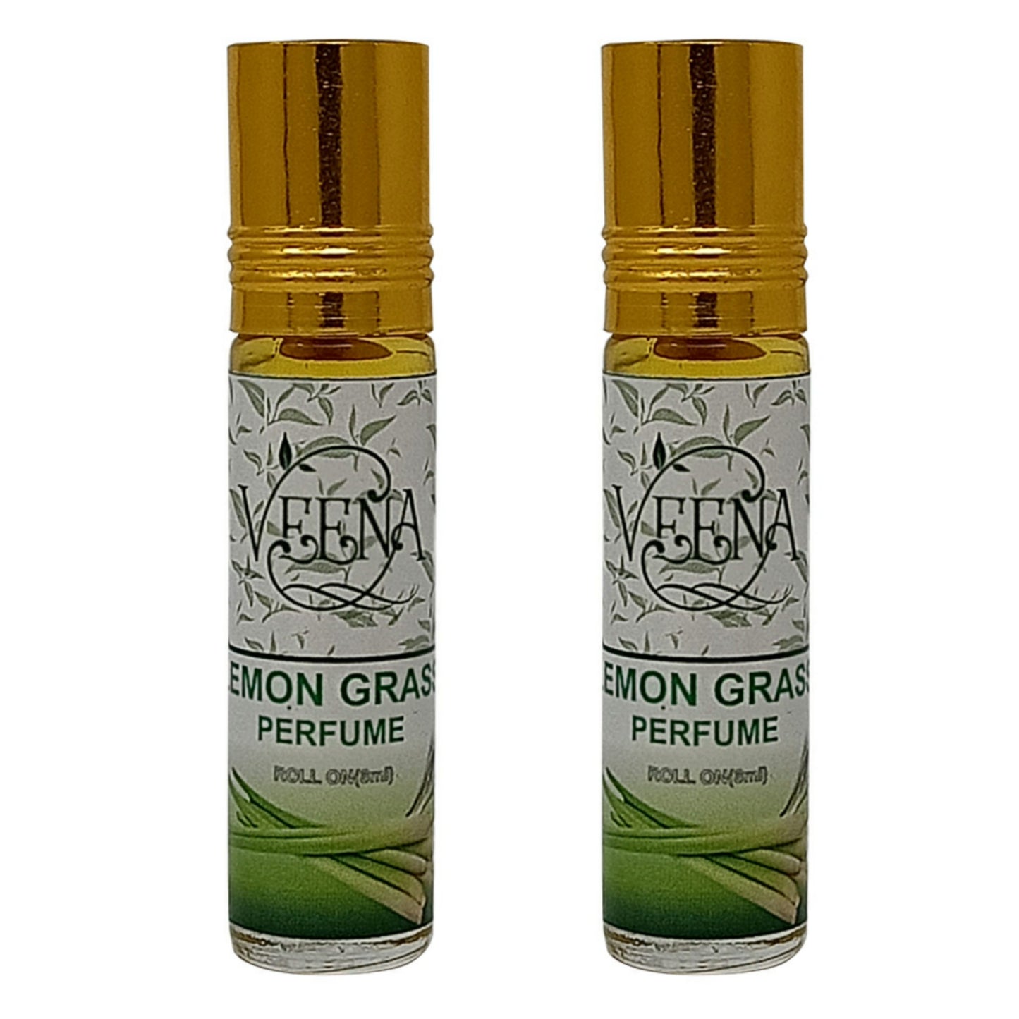 Veena Product Lemon Grass Perfume Roll on – லெமன் க்ராஸ் வாசனை திரவம் - 10 ml ( Pack of 2 )