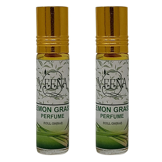 வீணா தயாரிப்பு Lemon Grass Perfume Roll on – லெமன் கிராஸ் வாசனை திரவம் - 10 ml (Pack of 2 )