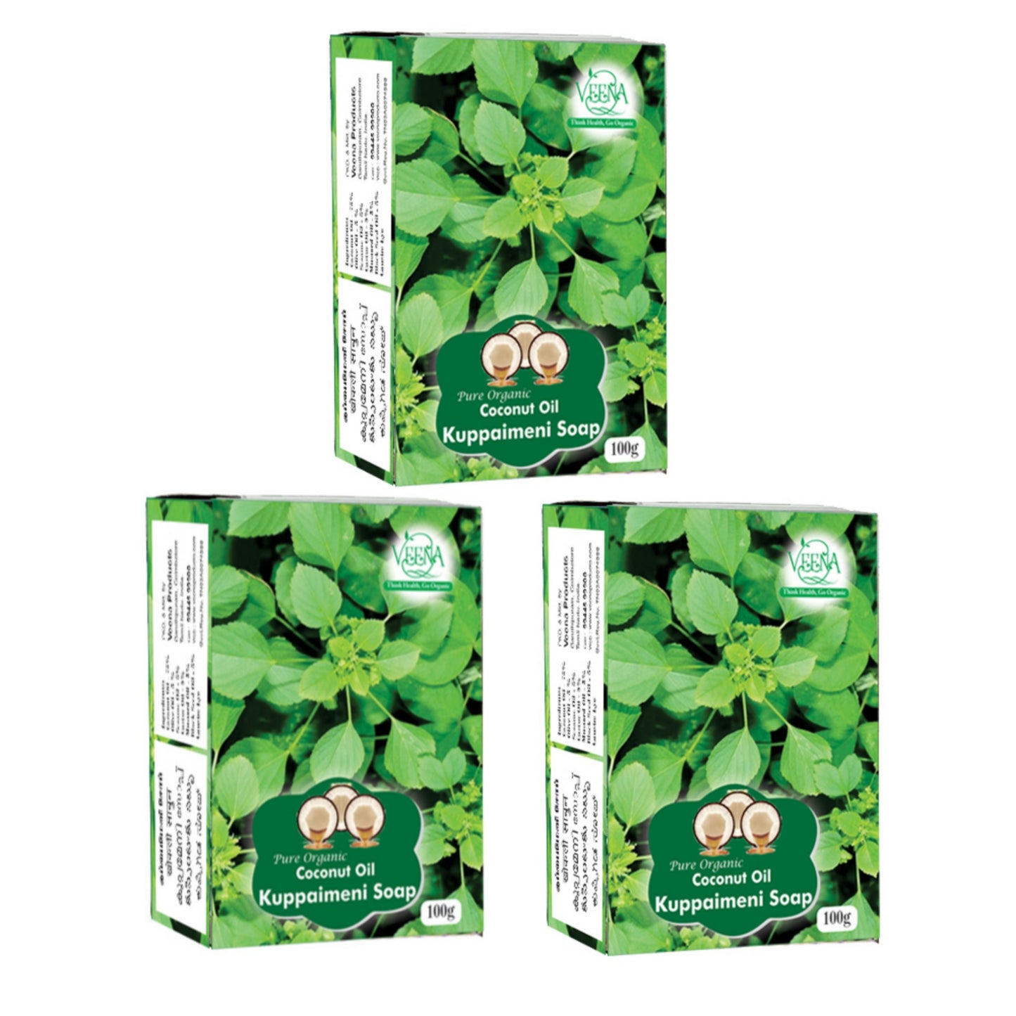 Veena Products Kupaimeni Soap - 100g ( Pack of 3 )