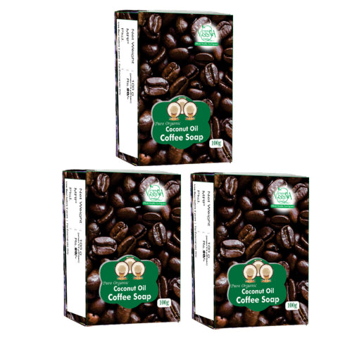 Veena Products Coffee Soap - 100g ( Pack of 3)