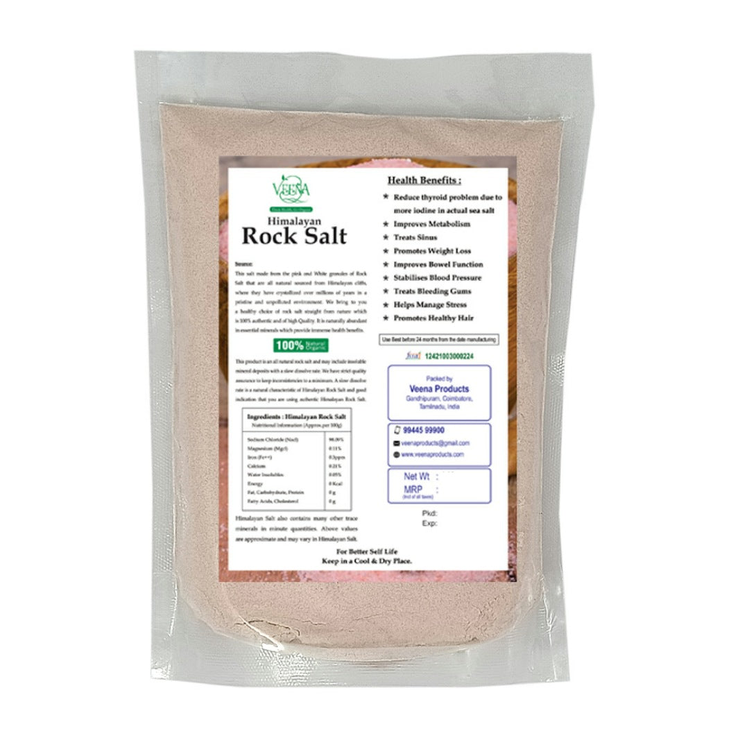 Veena Products Induppu Rock Salt Powder - 1 KG ( Pack of 2 )