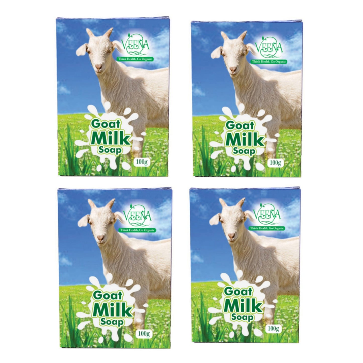 Veena products Goat Milk Soap - 100g ( pack of 4 )