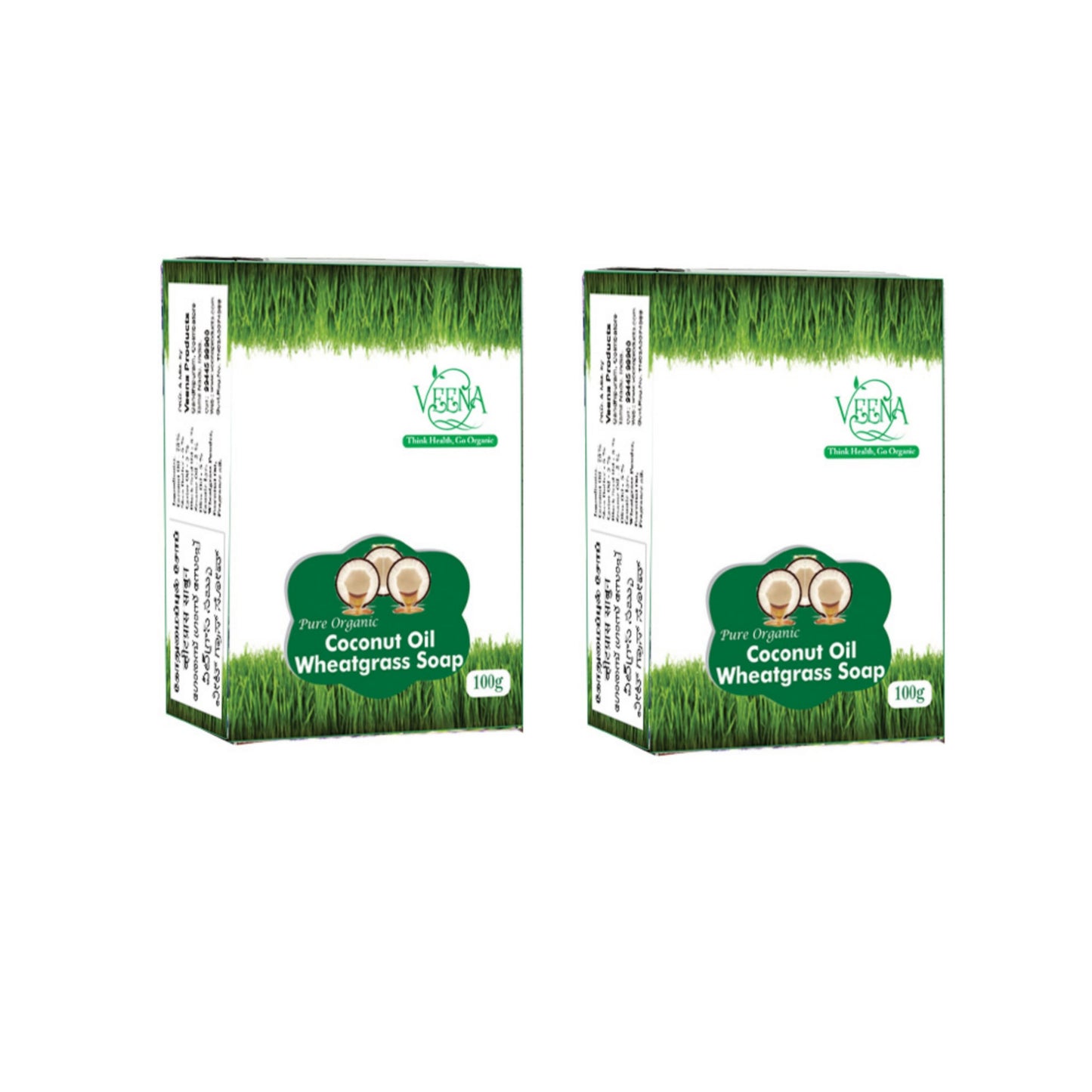 Veena Products Wheatgrass Soap - 100 g ( Pack of 2 )