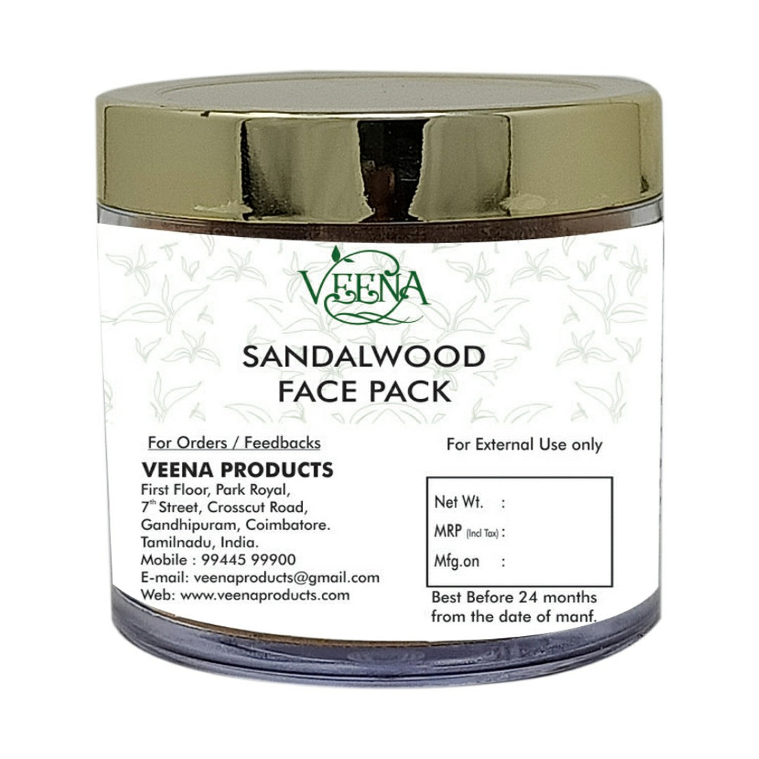 Veena Products Sandalwood Face Pack Powder - 40g ( pack of 2 )