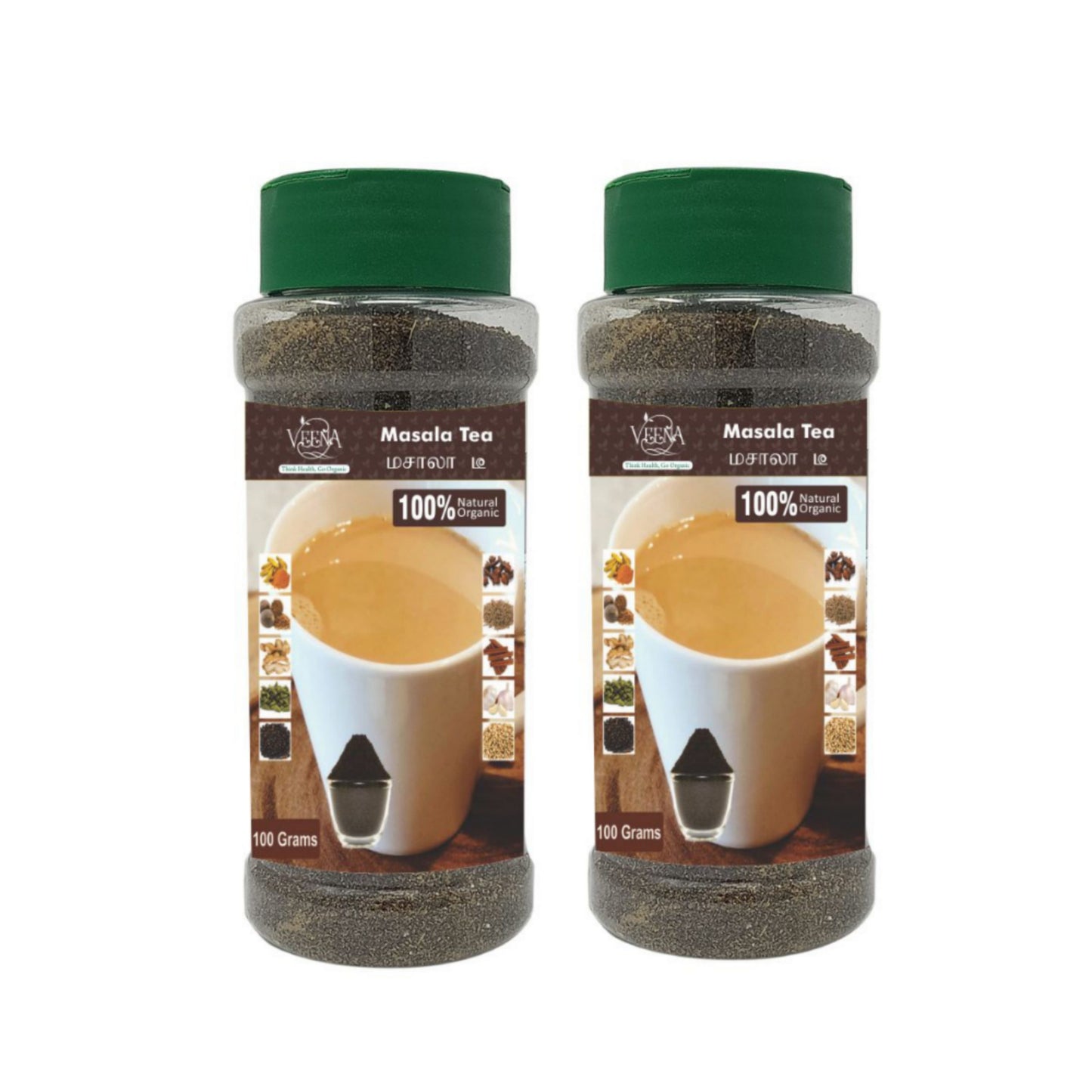 Veena Products Masala Tea - 100g ( Pack of 2 )