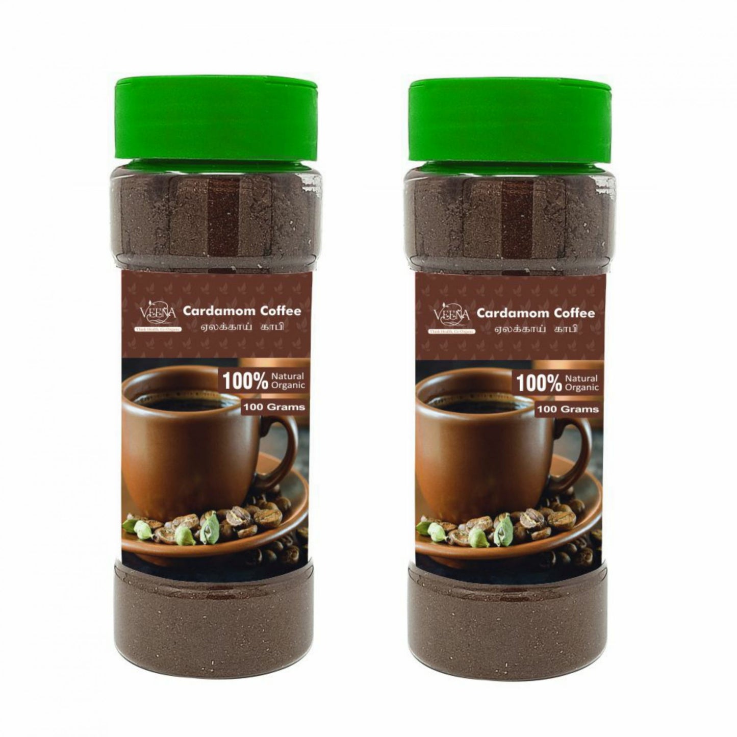 Veena Products Cardamom Coffee - 100g ( Pack of 2 )