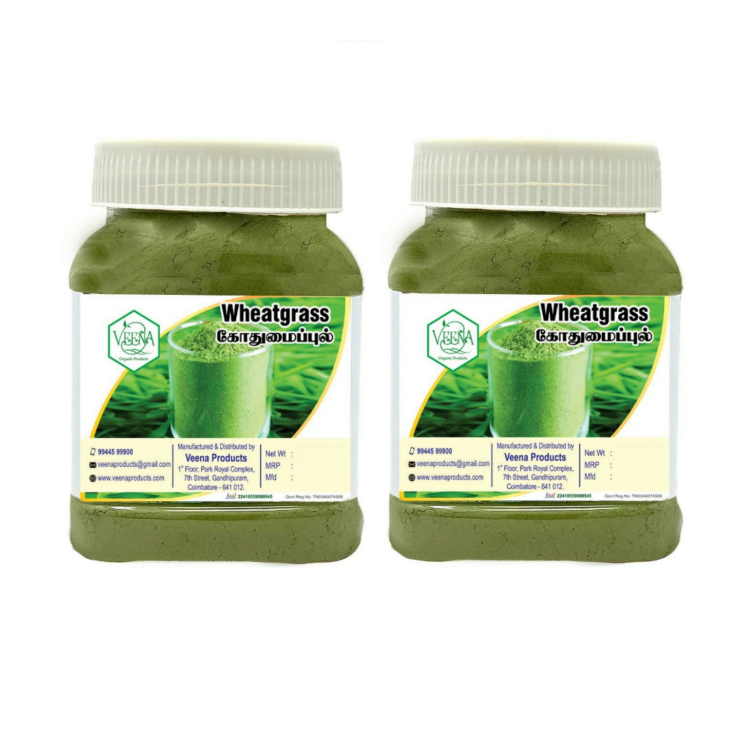 Veena Products Wheatgrass Powder - 50g ( Pack of 2 )