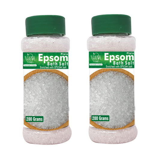 Veena Products Epson Bath Salt Plain - 200g ( Pack of 2 )