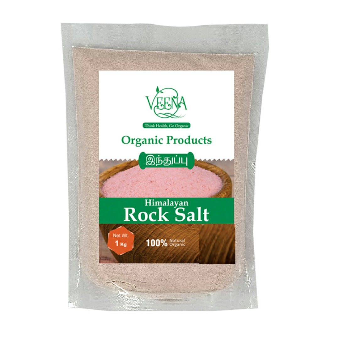 Veena Products Induppu Rock Salt Powder - 1 KG ( Pack of 2 )