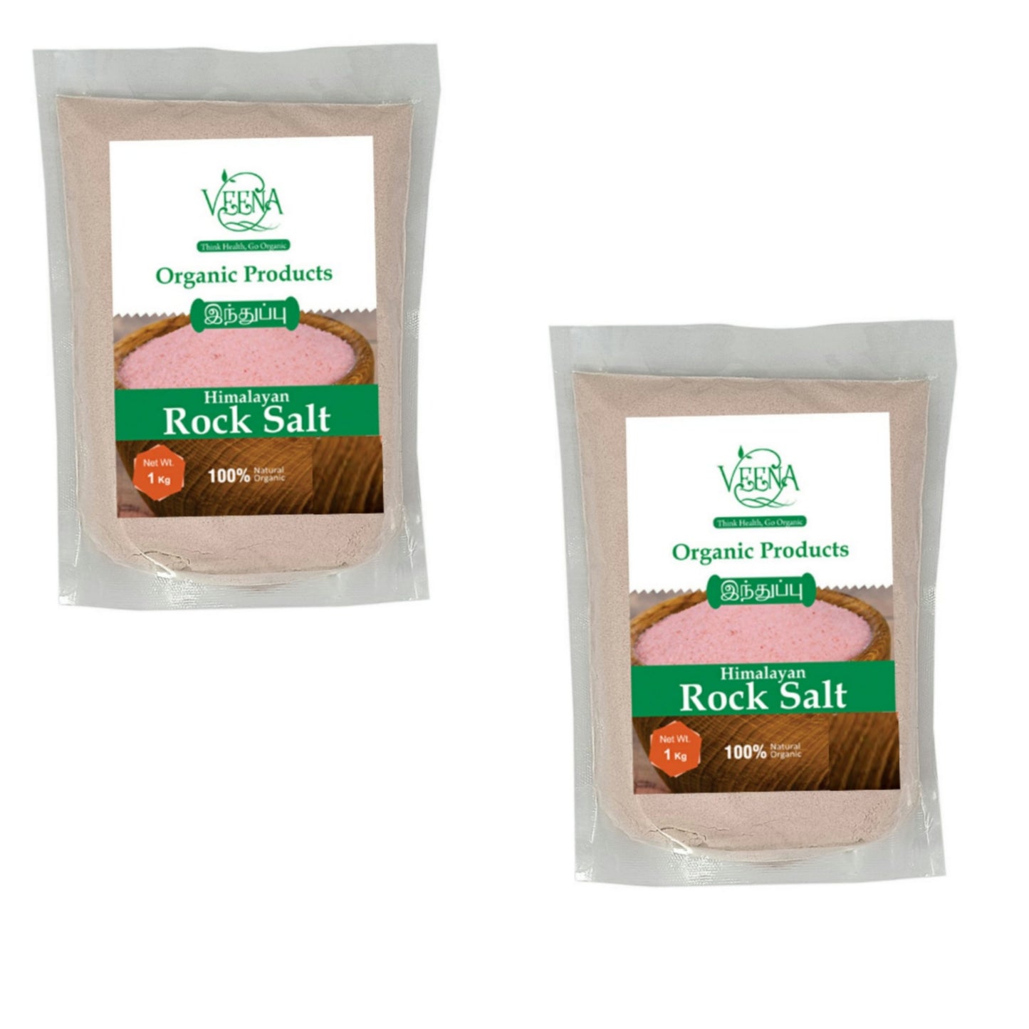 Veena Products Induppu Rock Salt Powder - 1 KG ( Pack of 2 )