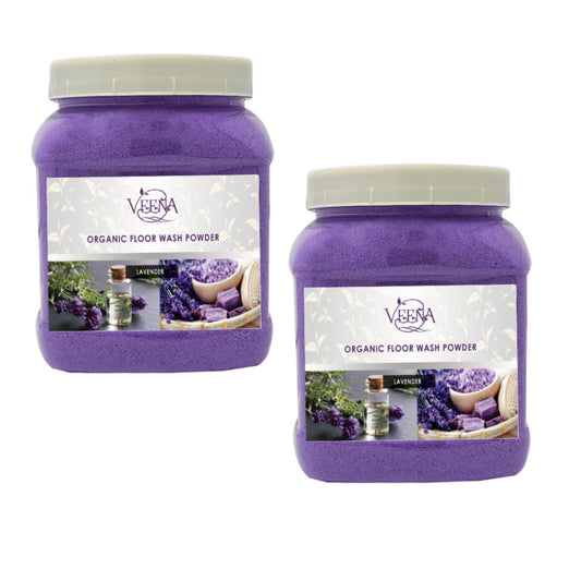 Veena Products Lavender Floor Wash Powder Without Turmeric - 400g ( pack of 2 )