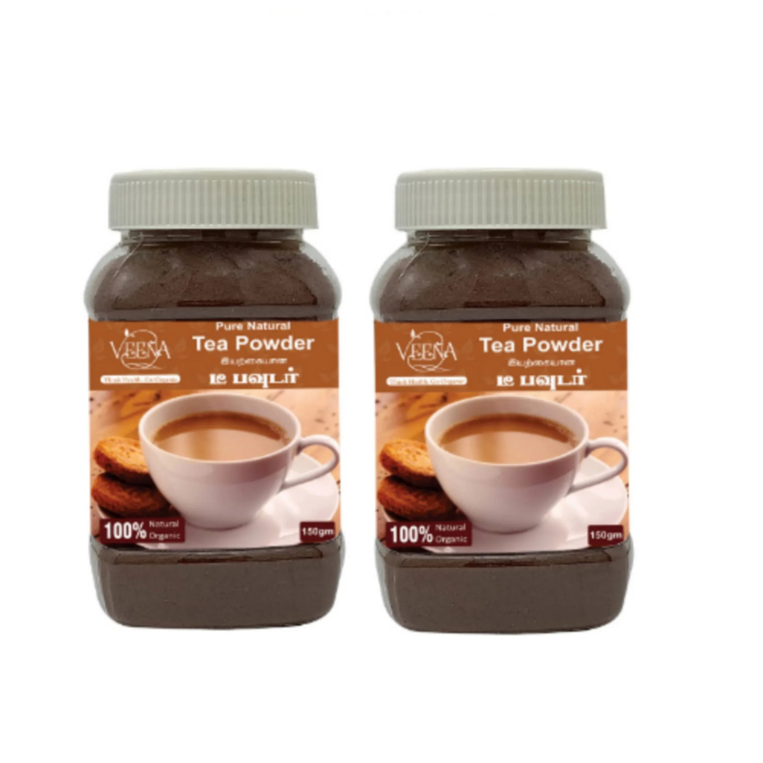 Veena : Products Pure Natural Tea Powder - 150g ( Pack of 2 ) - Orgoshops
