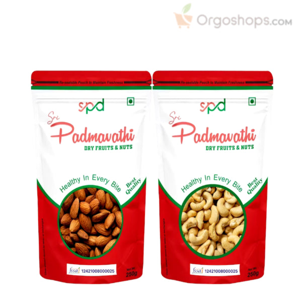 Almond Nuts / Cashew Nuts / Badam / Mundhiri -250g (Sri Padmavathy Dry Fruits and Nuts)