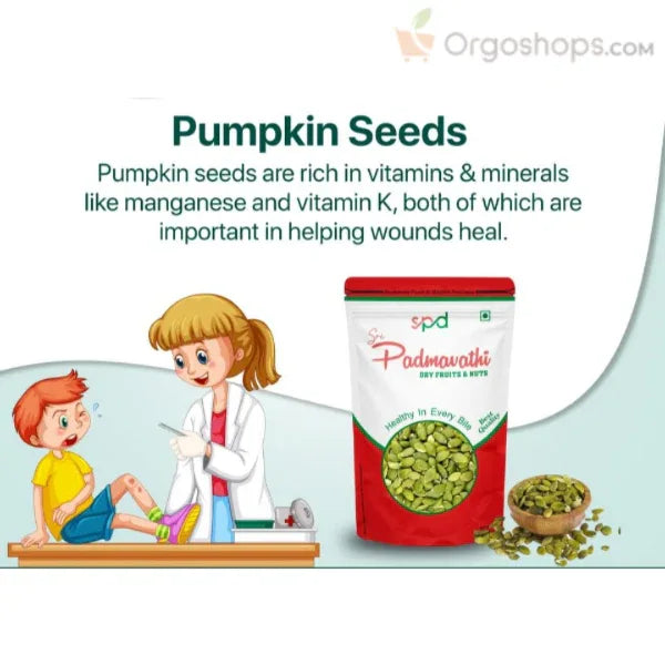 Dried Pumkin Seed/Pumkin Seed/Pusani Vithai - 250g (Sri Padmavathy Dry Fruits and Nuts) - Orgoshops