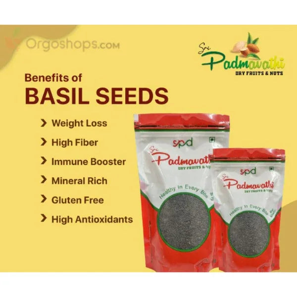 Basil Seed Settlement/Basil Seed/Basil/Vithai - 250g (Sri Padmavathy Dry Fruits and Nuts) - Orgoshops