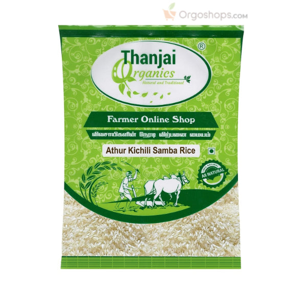 Athur Kichili Samba Rice | Traditional Kichili Samba | Kichadi Samba Rice - 1kg (Thanjai Organics)