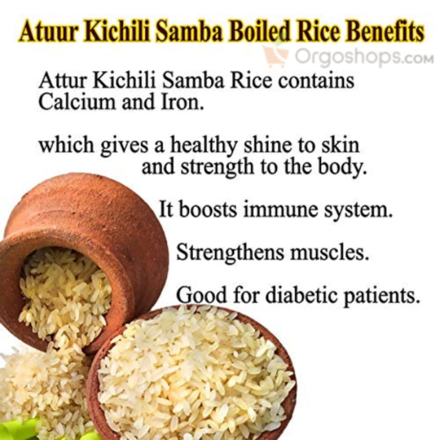 Athur Kichili Samba Rice | Traditional Kichili Samba | Kichadi Samba Rice - 1kg (Thanjai Organics)