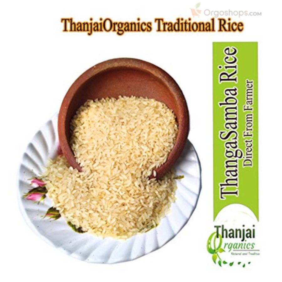 Thanga Samba Boiled Organic Rice / Thanga Samba Arisi - 1kg (Thanjai Organics)