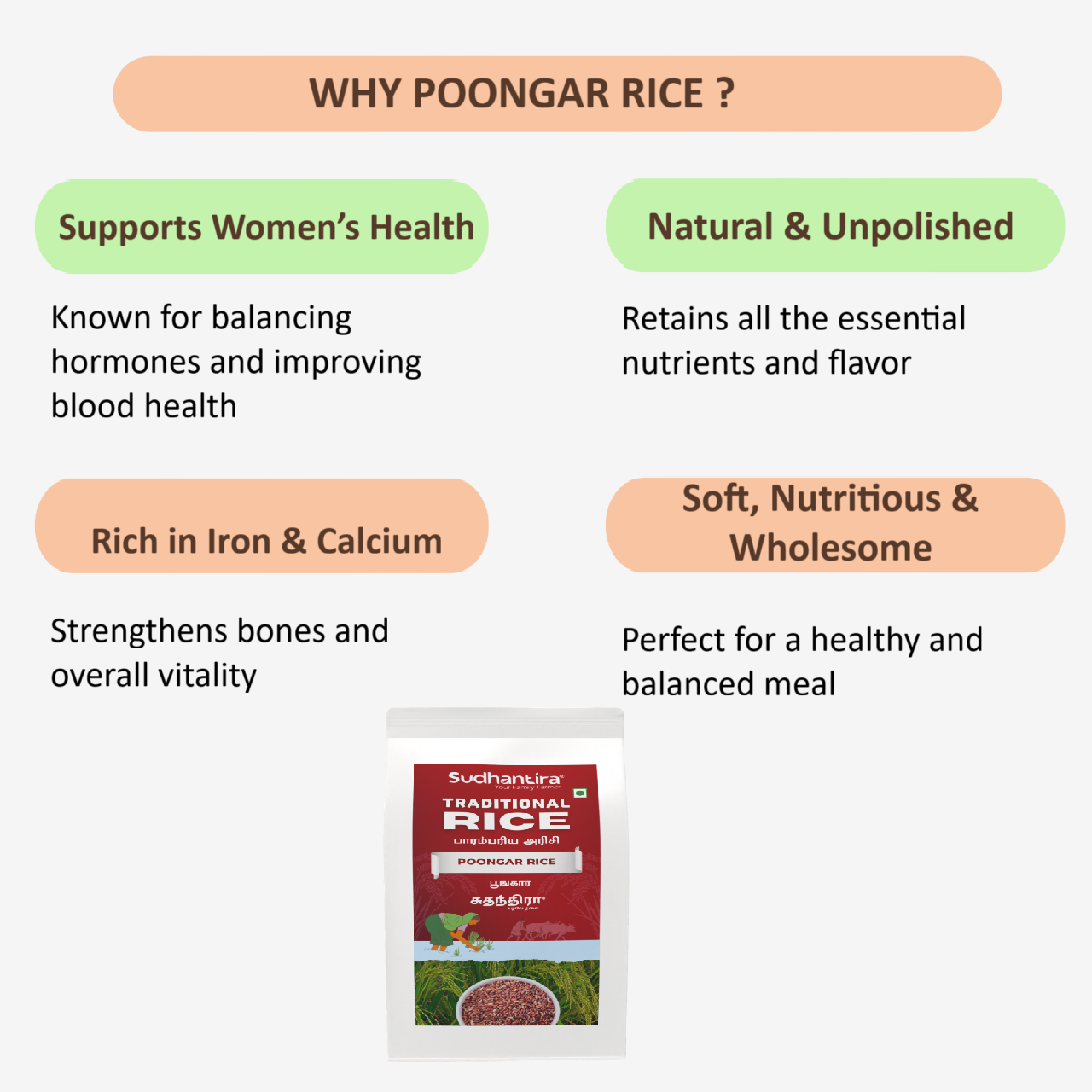 Sudhantira Poongar Rice - 1kg