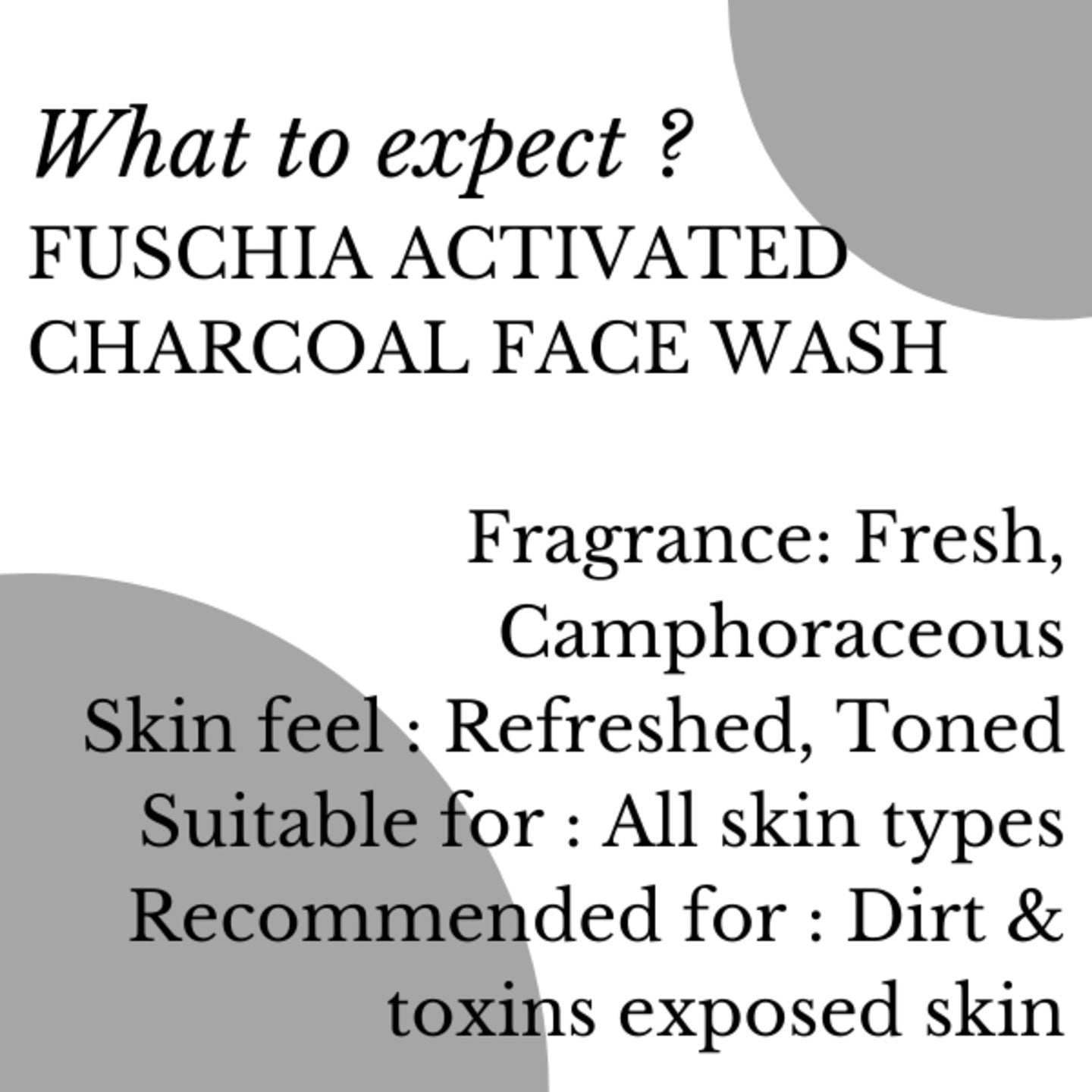 Fuschia Detox Activated Charcoal Soap Free Face Wash - 50ml