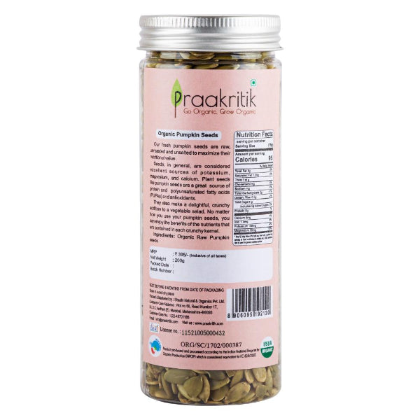 Praakritik Organic Raw Pumpkin Seeds-200g