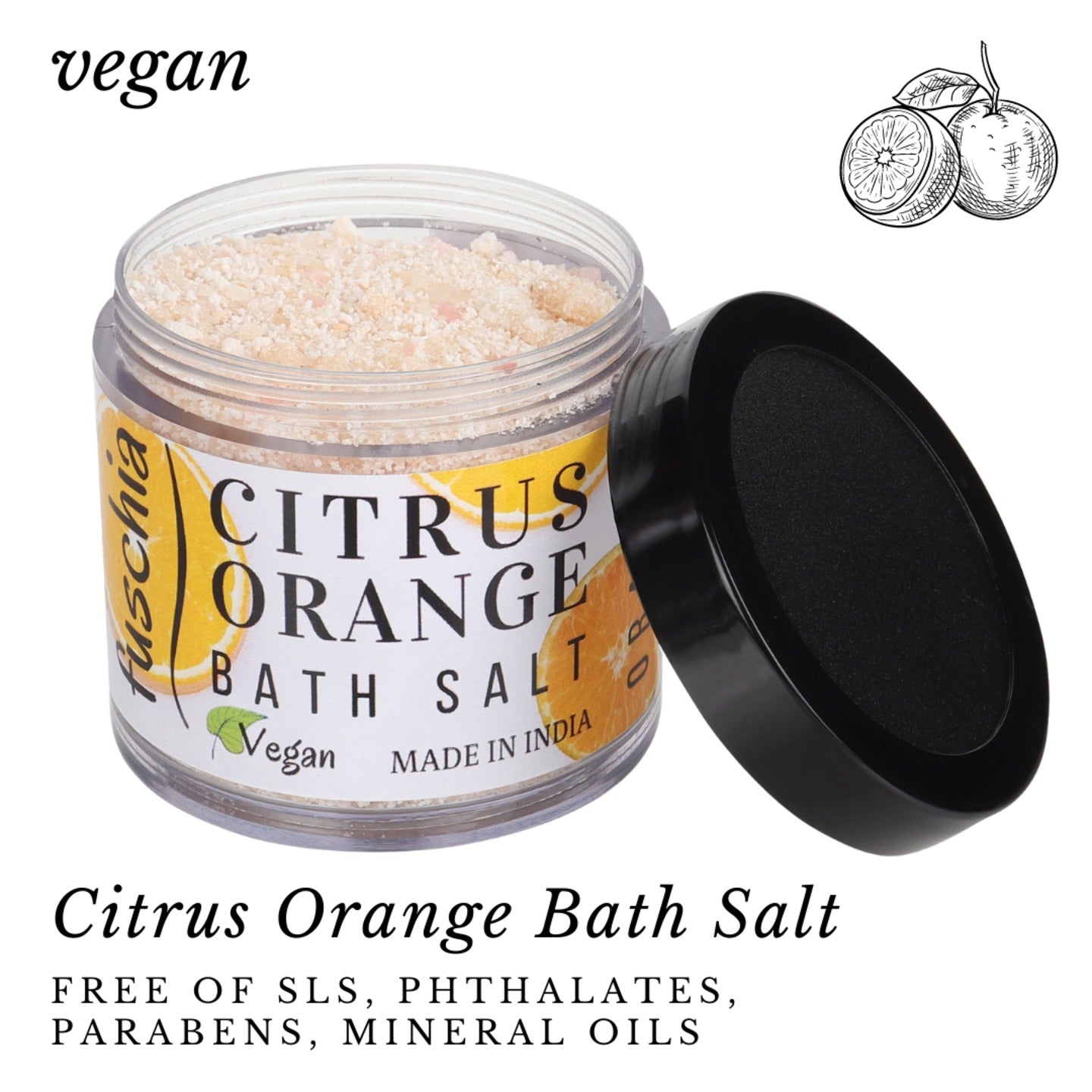 Fuschia Citrus Orange Bath Salt - 100g