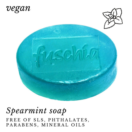 Fuschia - Spearmint Natural Handmade Glycerine Soap - 100g