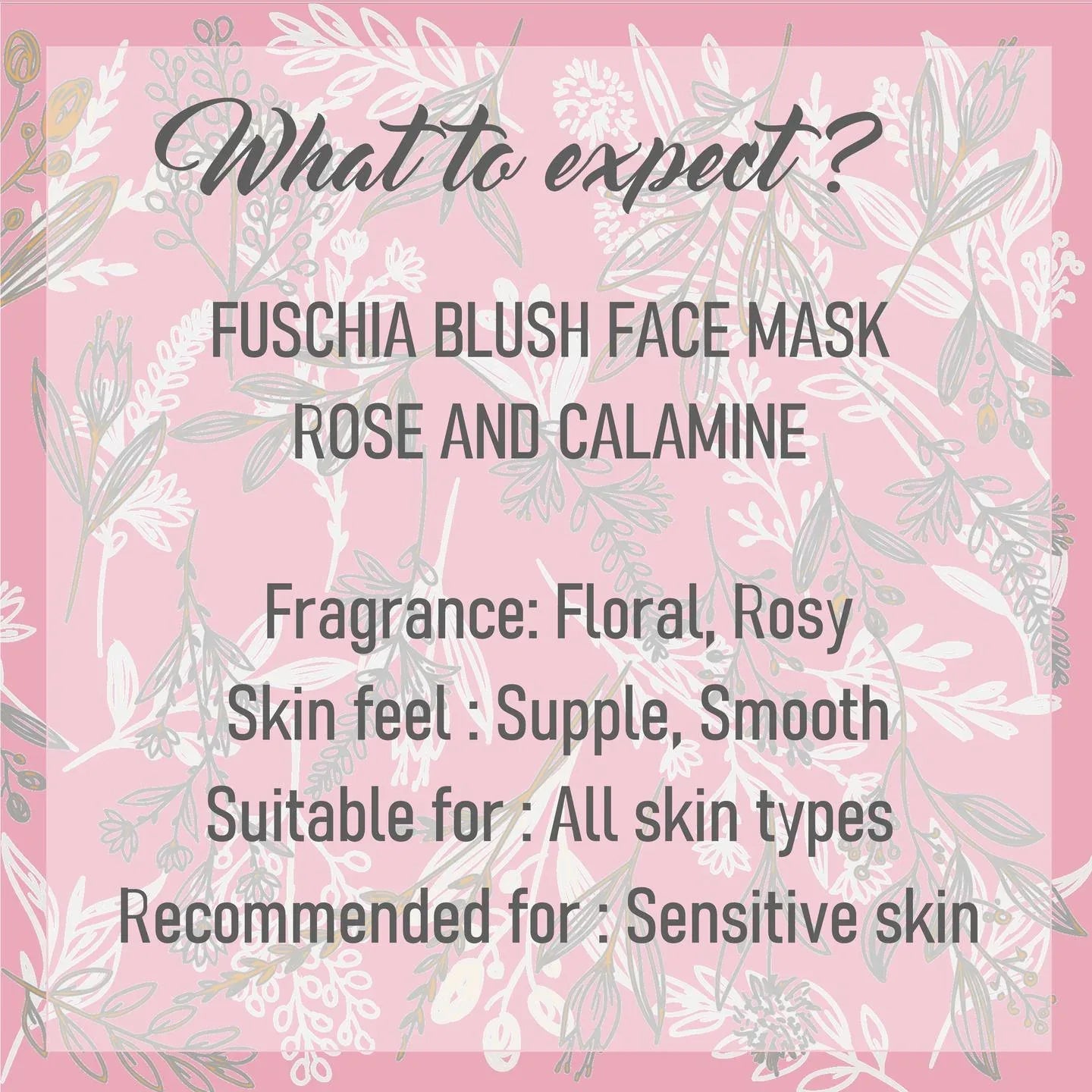 Fuschia Blush Face Mask - Rose & Calamine - 100g - Orgoshops
