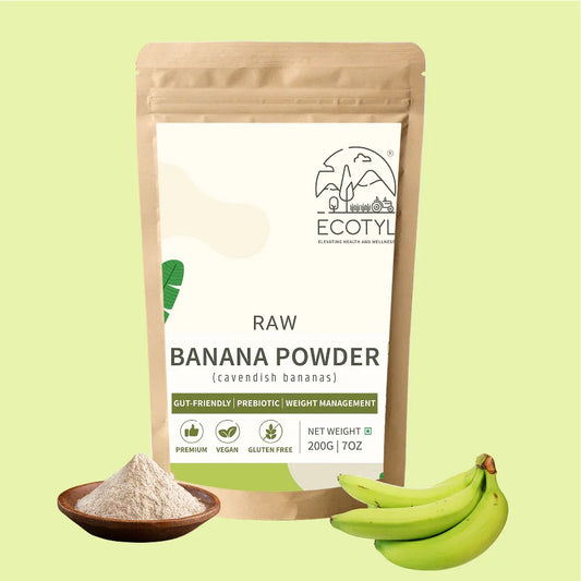 Ecotyl Raw Banana Powder | Prebiotic Superfood | Supports Gut Health - 200g - Orgoshops