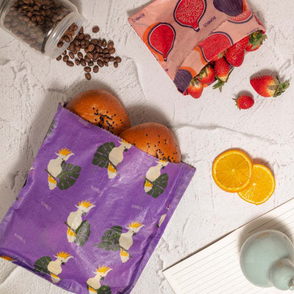 Reusable Beeswax Food Bags-Plastic Free (3pc)