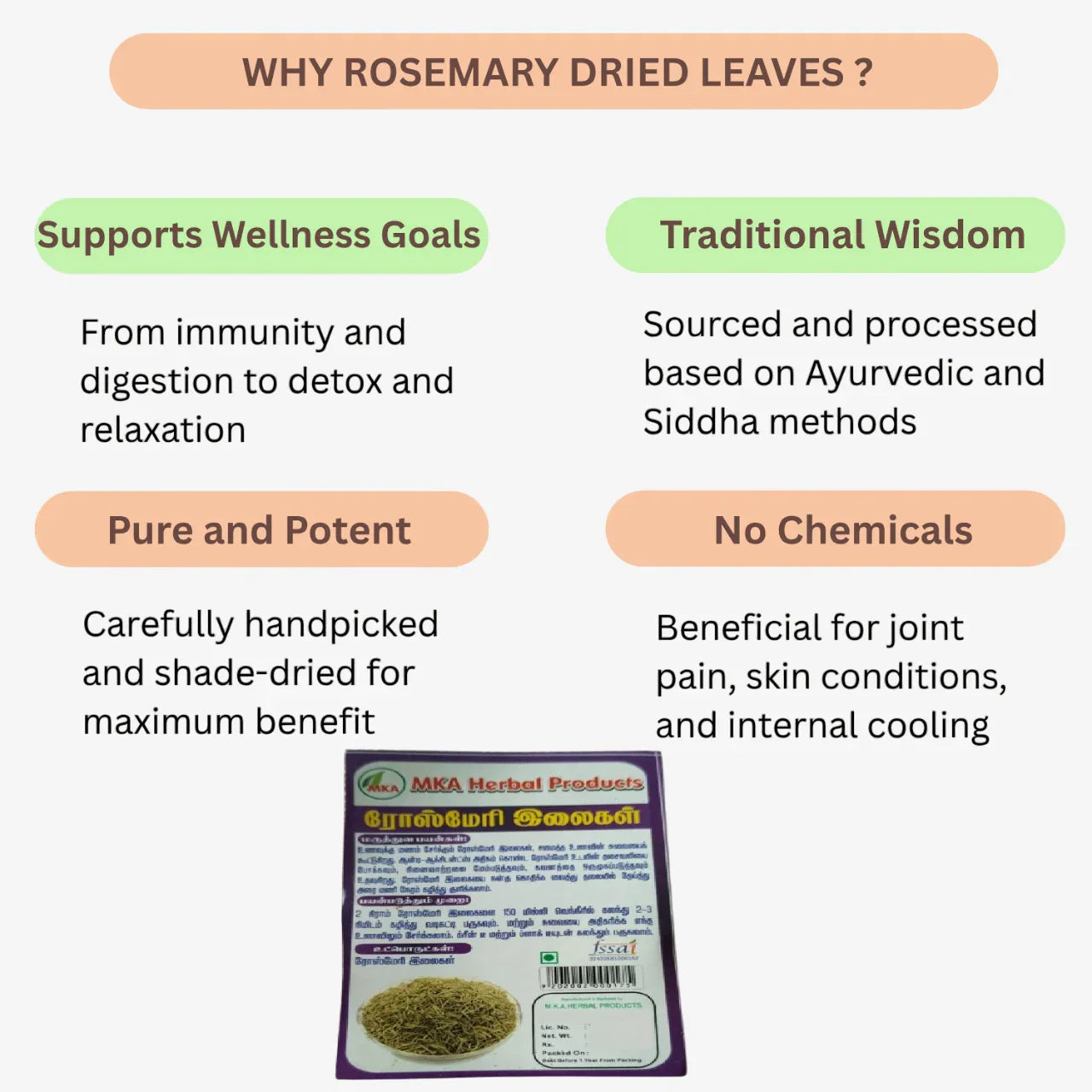 MKA Herbal Rosemary Leaf - 50gm - Orgoshops