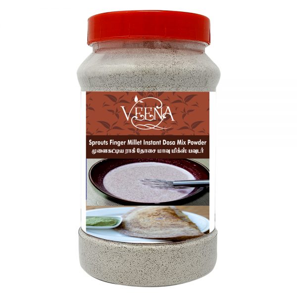 Veena Product Ragi Instant Dosa Mix – ராகி உடனடி தோசை பொடி - 500g ( Pack of 2 )