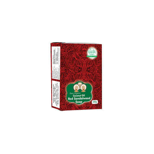 Veena   Red Sandalwood Soap - 100g ( Pack of 3 )