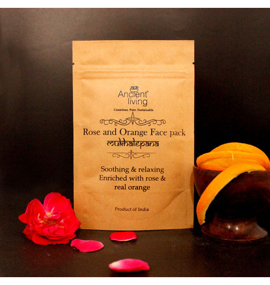 Ancient Living Organic Rose & Orange face pack - 40g