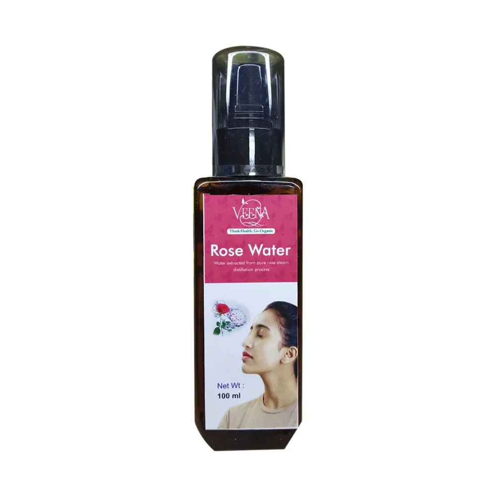 Veena Rose Distilled Face water - 100ml ( Pack of 2 ) - Orgoshops