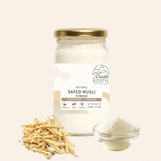 Ecotyl Safed Musli Powder | Boosts Stamina & Immunity | Ayurvedic Herb - 100g - Orgoshops