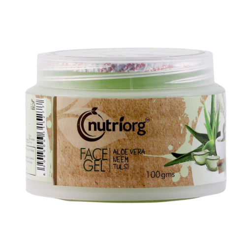 Nutriorg Aloevera Face Gel வேம்பு துளசி - 100 கிராம் (2 பேக்)