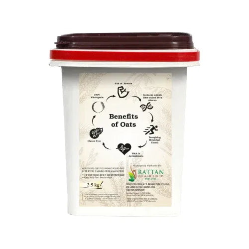 Nutriorg Certified Organic Rolled Oats - 2.5kg - Orgoshops
