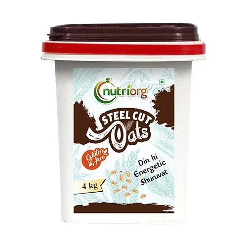 Nutriorg Gluten Free Raw steelcut Oats- 4kg - Orgoshops