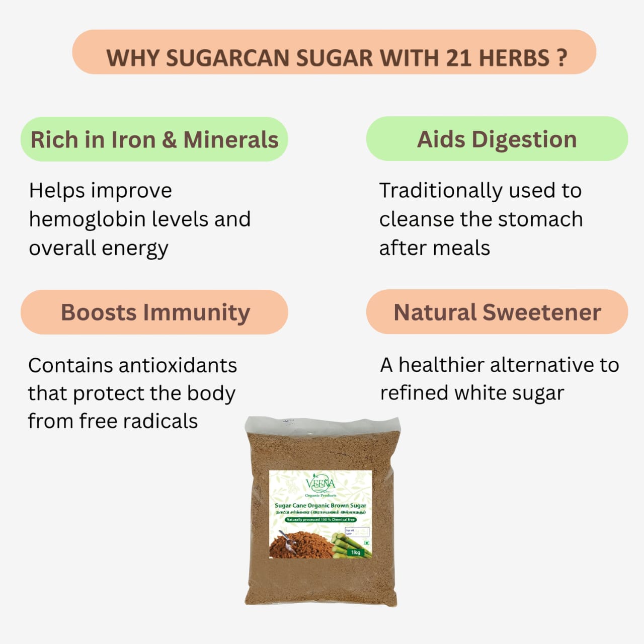 Sugarcane sugar benefits