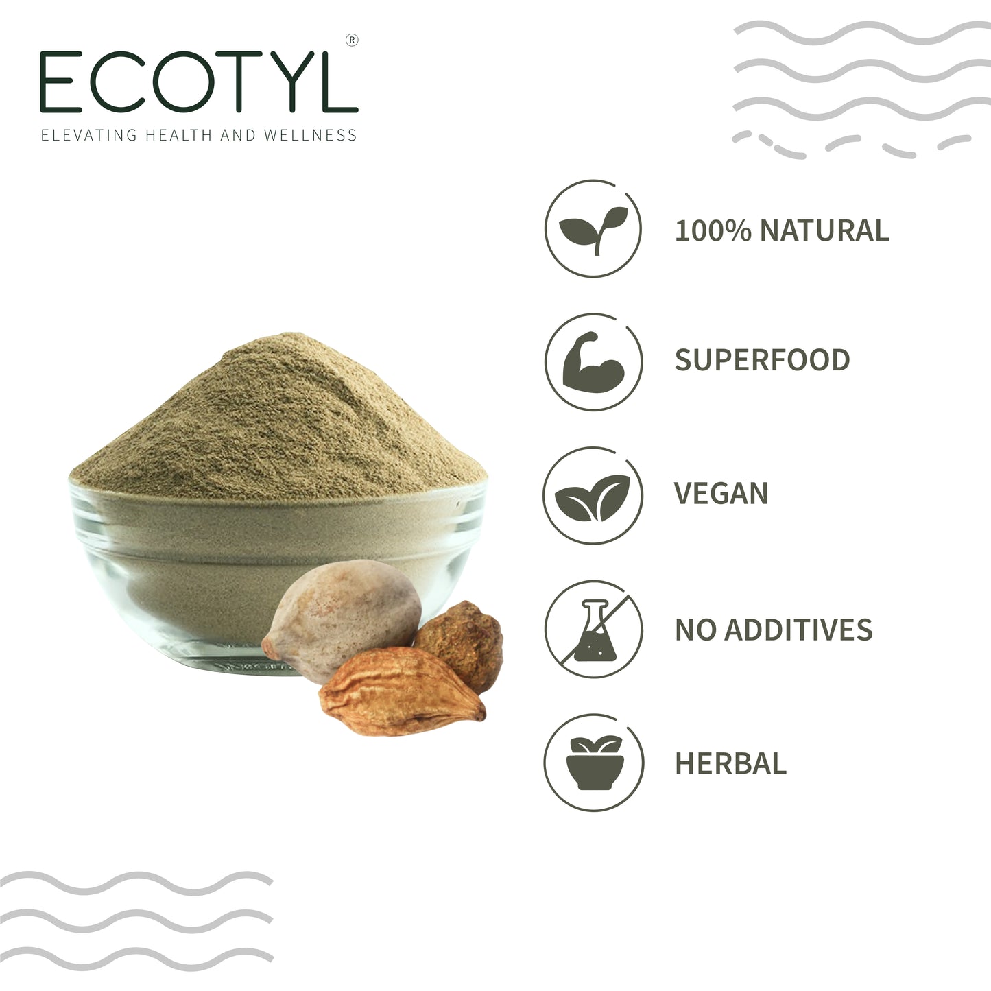 Ecotyl Triphala Powder | Triphala Churna | Improves Digestion - 100g
