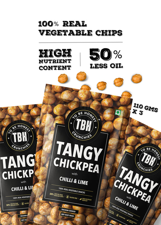 Pack of 3 - Tangy Chickpeas Chilli & Lime 330g