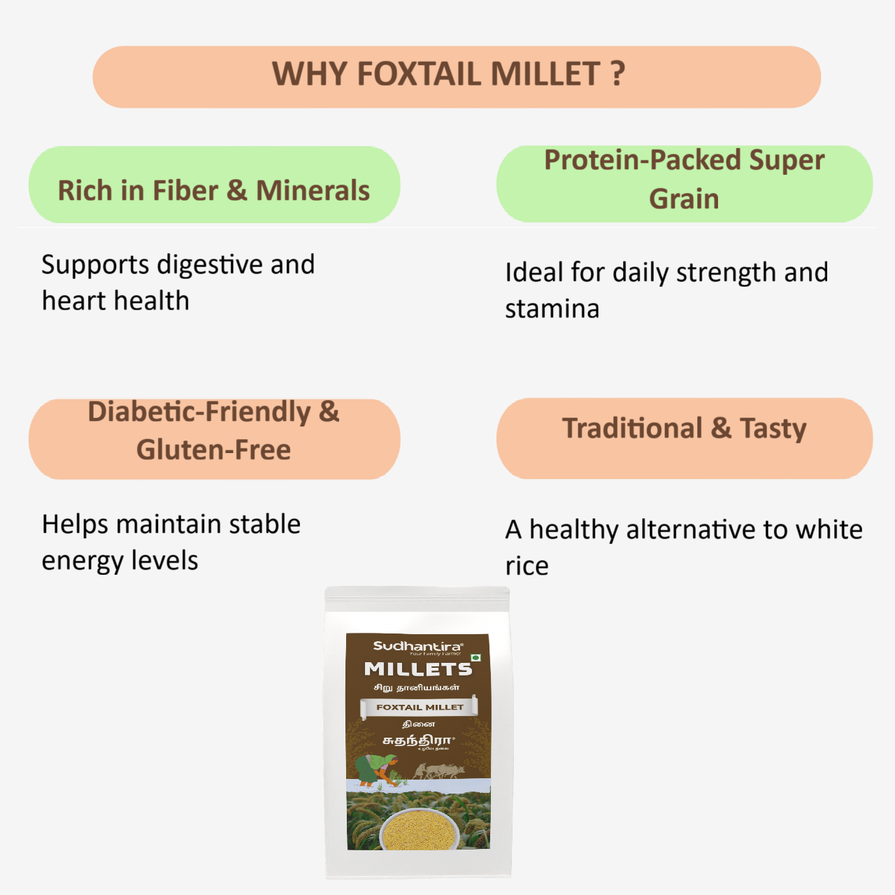Sudhantira Foxtail Millet  - 1kg
