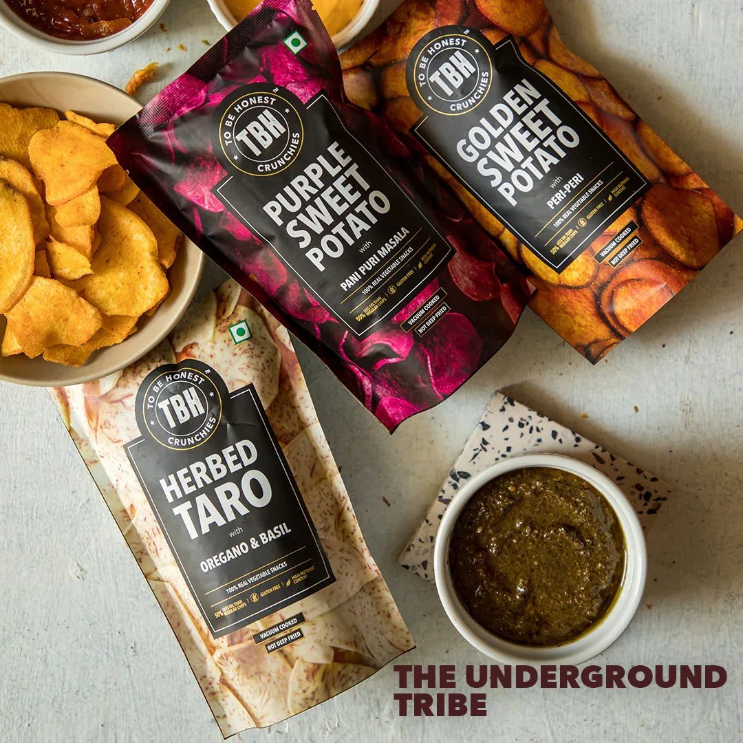 Pack of 3 - Purple Sweet Potato, Taro, Golden Sweet Potato 265g - Orgoshops