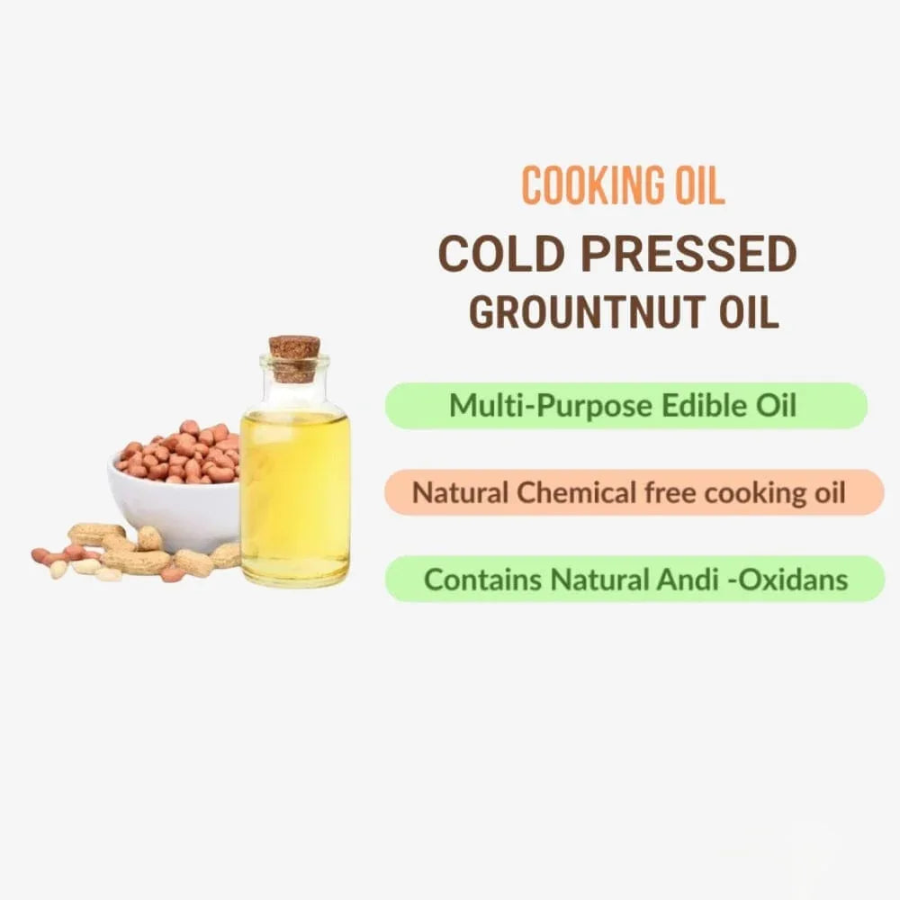 Orgo Grand Wood Cold Pressed Groundnut Oil - 1 kg - Orgoshops